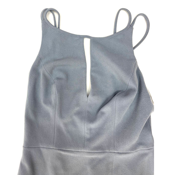 After Six Women's Formal Gown Gray  Key whole Front Spaghetti Straps Size S NWOT - Picture 2 of 4